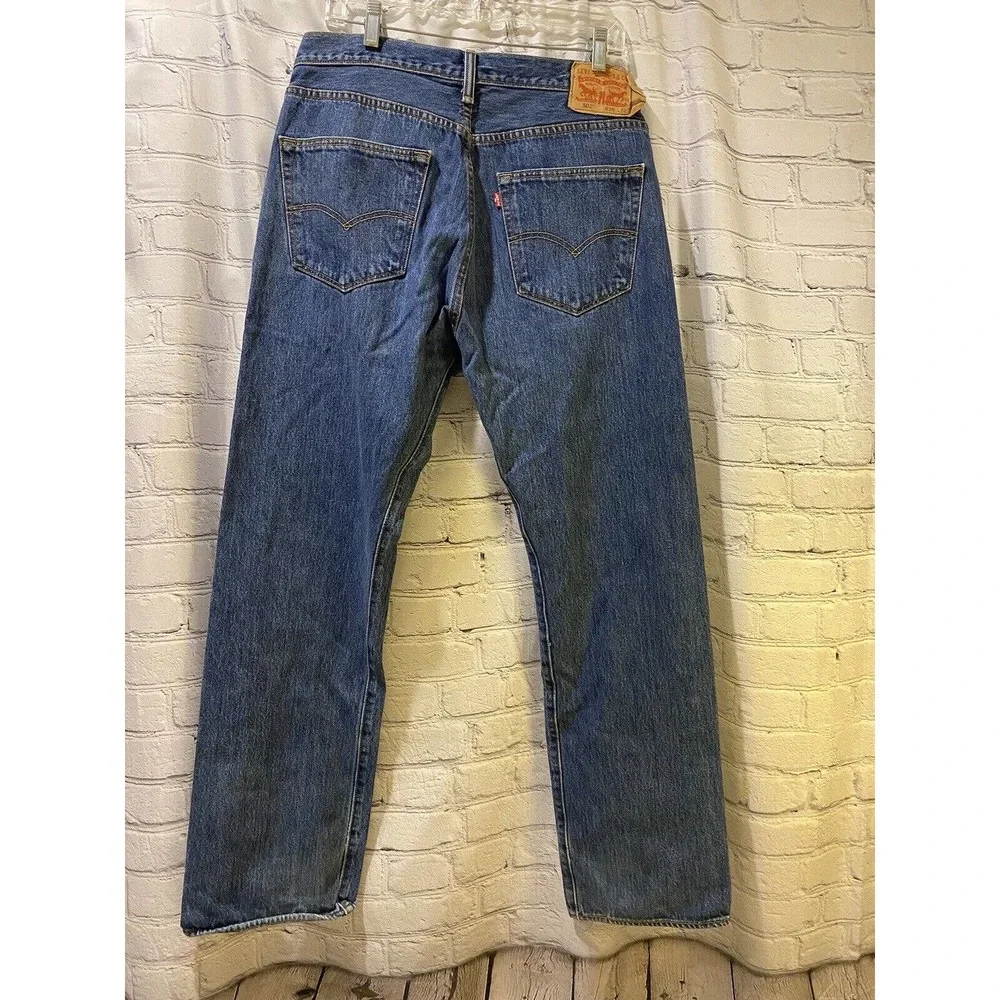 Vintage Levis 501 Denim Jeans 34 X 32 Made in USA 80s 90s 501XX Dark Wash RARE
